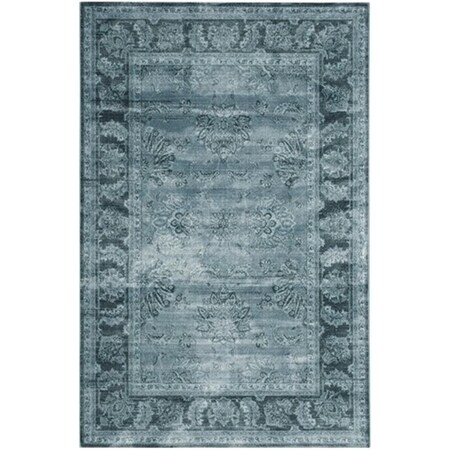 Safavieh Vintage Power Loomed Rectangle Rug- Light Blue - Dark Blue- 4 x 5 ft. 7 in. VTG265B-4